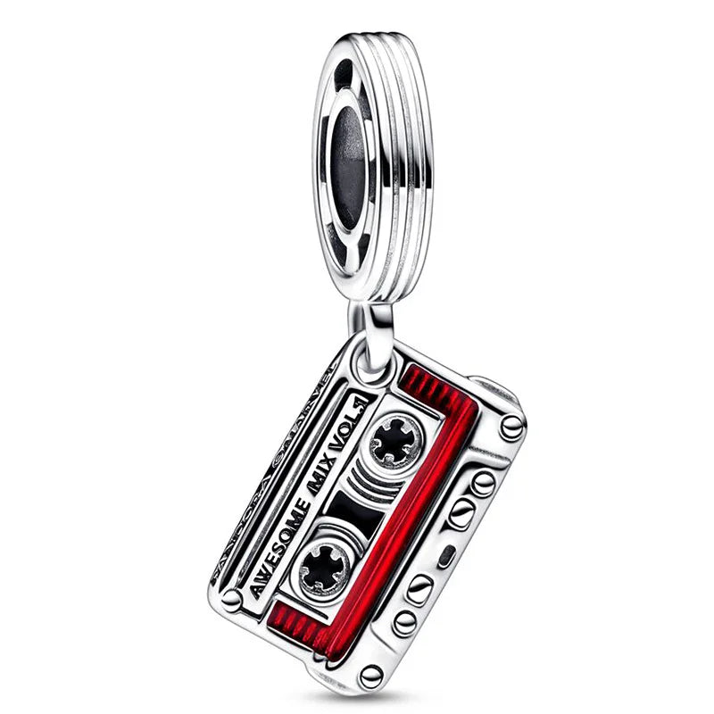 Disney Mickey Minnie Ice and Snow Princess Cartoon Series Pendant DIY Large Hole Zinc Charm Jewelry